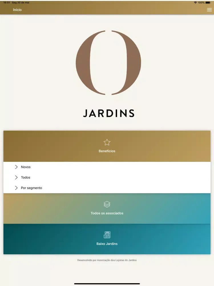 Ảnh chụp màn hình của Benefícios Jardins iPad 
