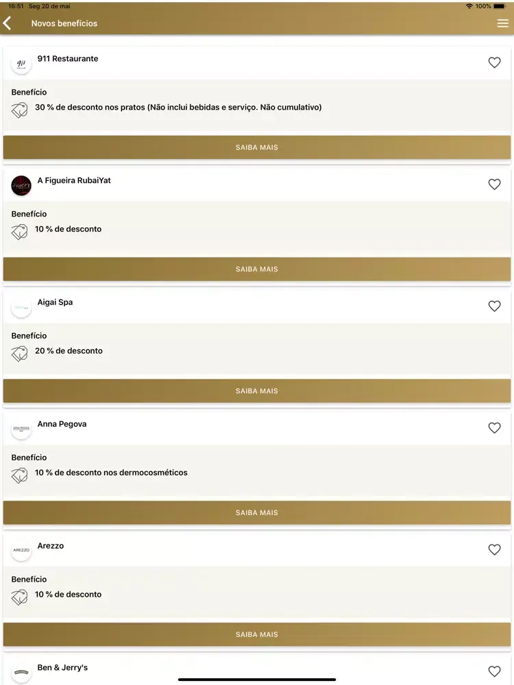 Ảnh chụp màn hình của Benefícios Jardins iPad 