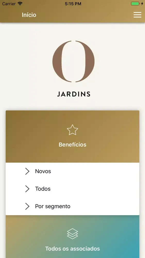 Ảnh chụp màn hình của Benefícios Jardins