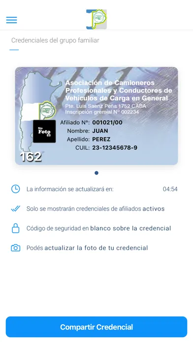 Скриншоты Asoc Cam - Credencial Digital