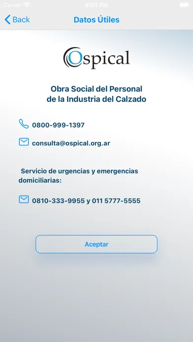 Captures d'écran de Ospical - Credencial Digital