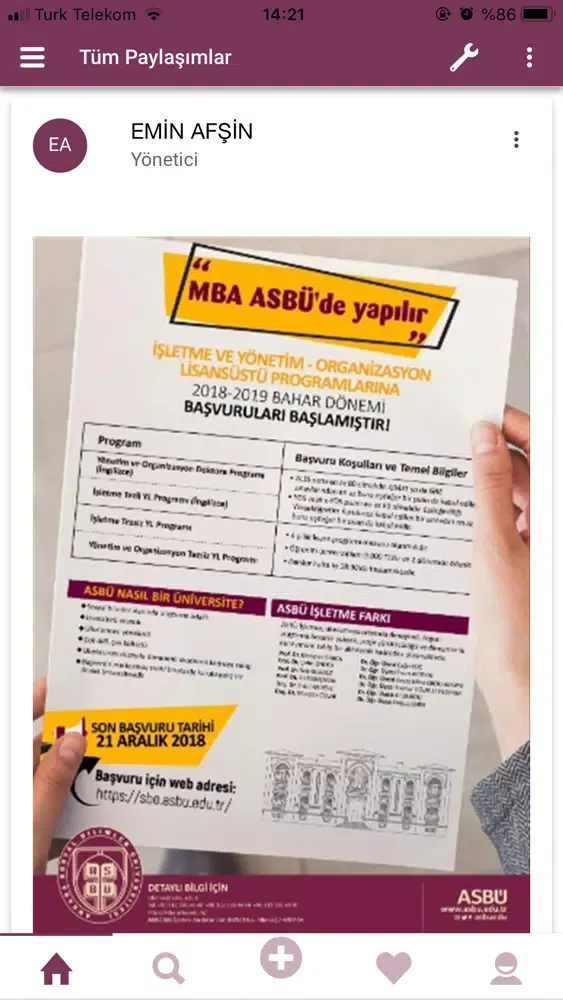 Tangkapan layar Kurumsal İletişim