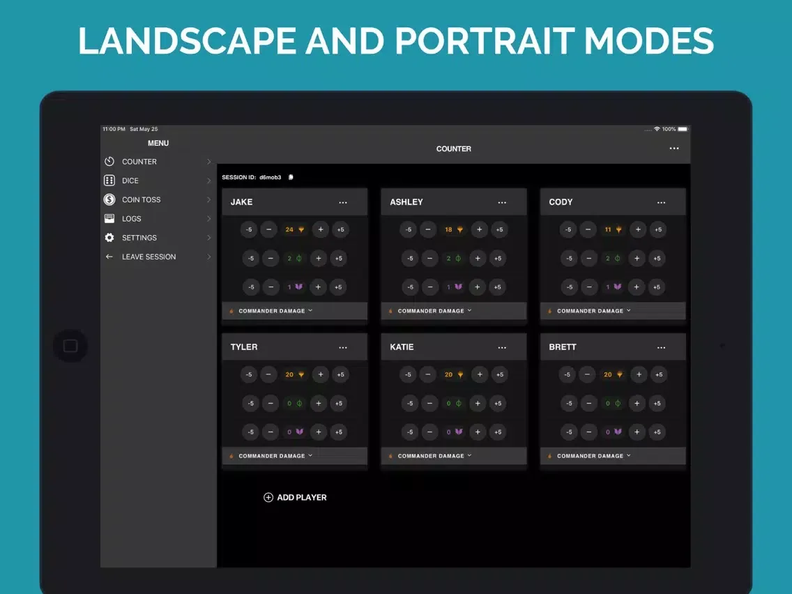 Magic Commander Counter iPad Screenshots