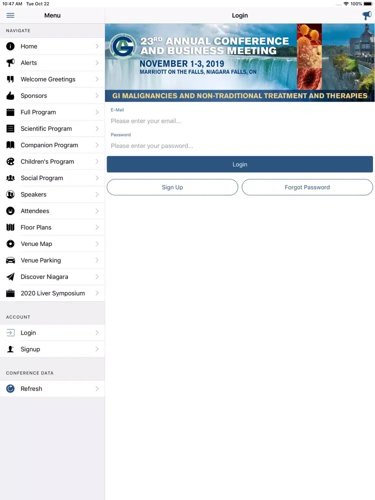 OAG 2019 Annual Conference iPad 應用截圖