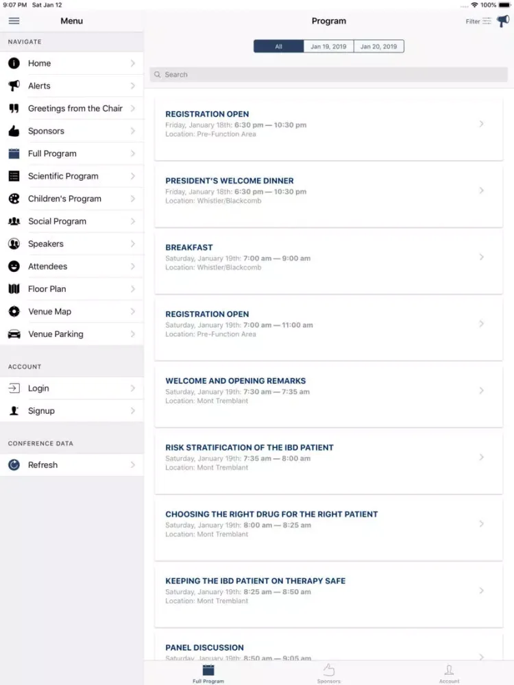 OAG 2019 Liver and IBD Review iPad  Screenshots