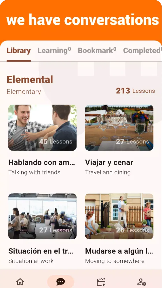 Capturas de tela do Spanish Listening & Speaking