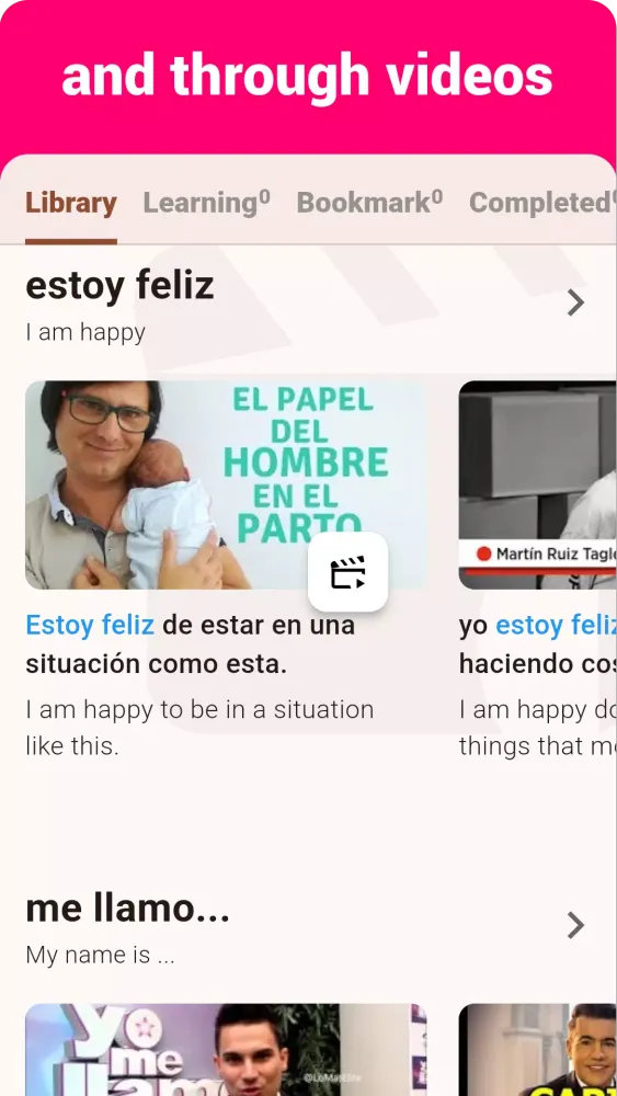 Capturas de tela do Spanish Listening & Speaking
