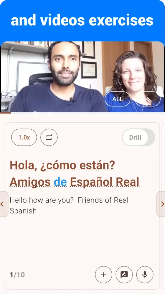 Capturas de tela do Spanish Listening & Speaking