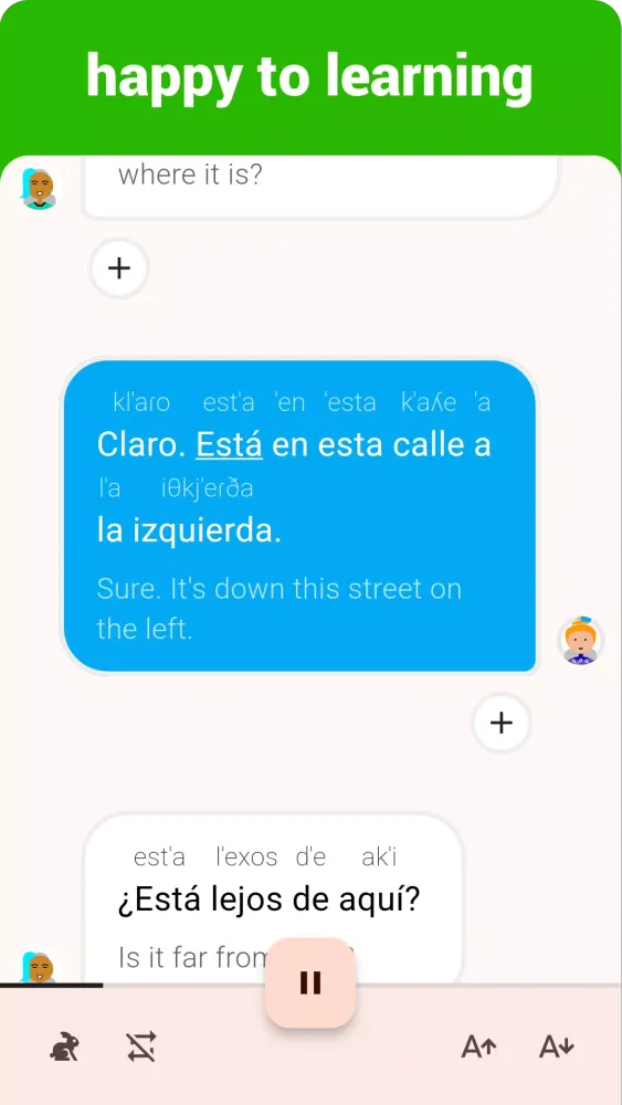 Capturas de tela do Spanish Listening & Speaking