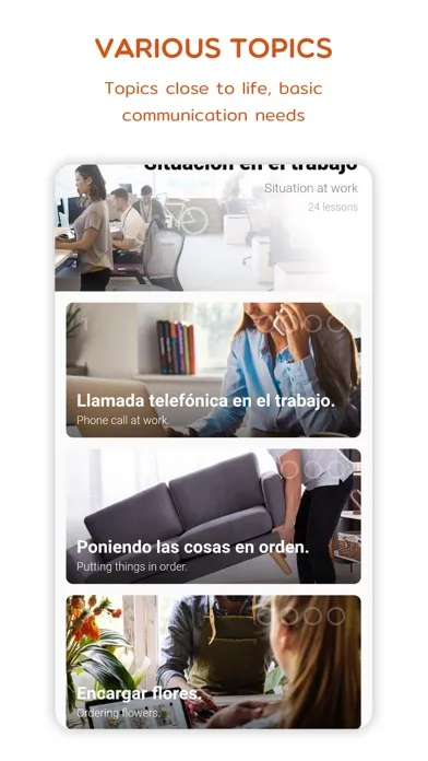 Capturas de tela do Spanish  - Listening Speaking