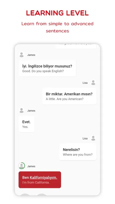Tangkapan skrin Turkish  - Listening Speaking