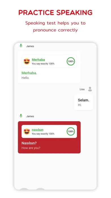 Tangkapan skrin Turkish  - Listening Speaking
