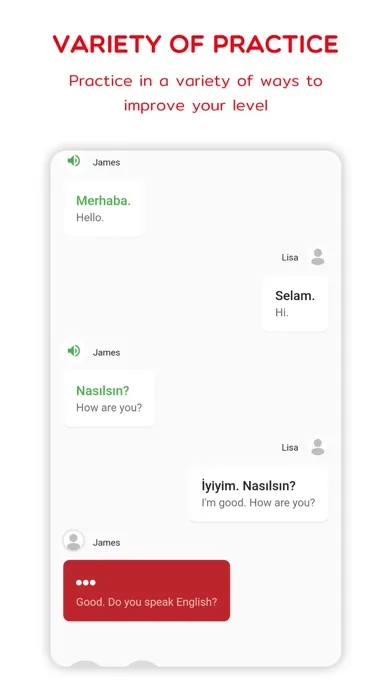 Tangkapan skrin Turkish  - Listening Speaking