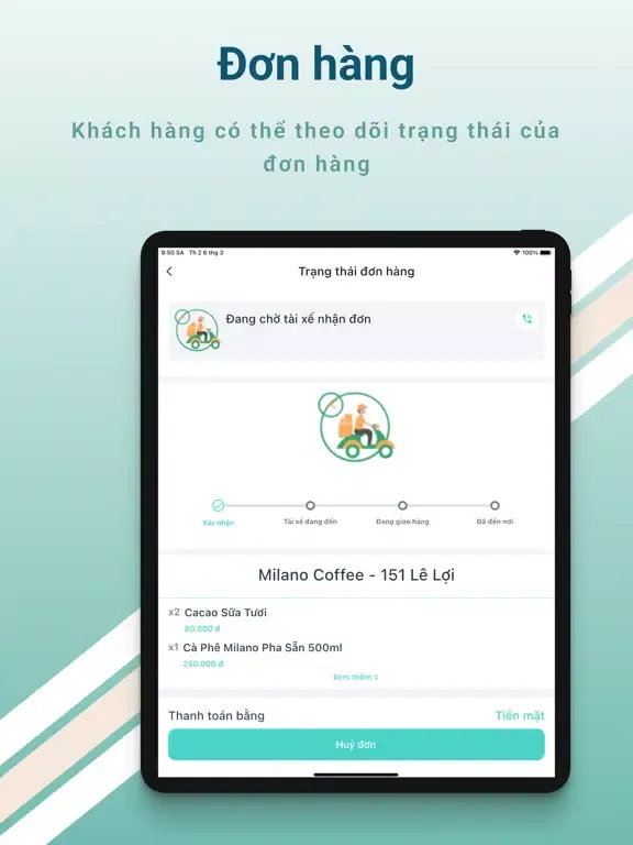 Fooding - Ứng dụng giao đồ ăn iPad 應用截圖