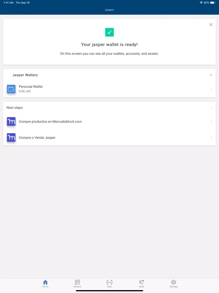 Скриншоты Jasperpay Billetera Móvil iPad 