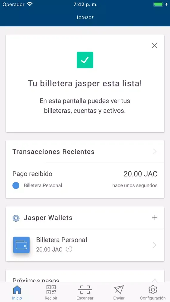 Скриншоты Jasperpay Billetera Móvil