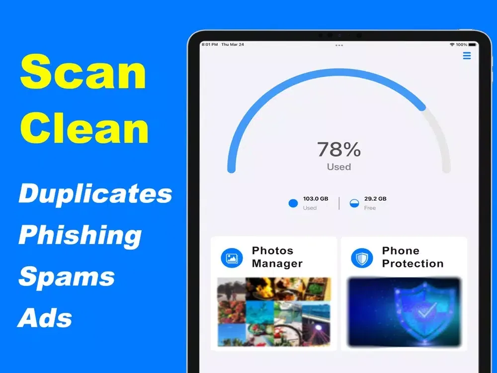 Capturas de pantalla de Scan Cleaner: Clean&Protection iPad 