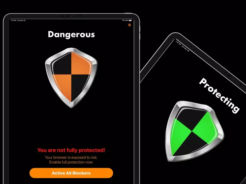 Ảnh chụp màn hình của WebProtected iPad 