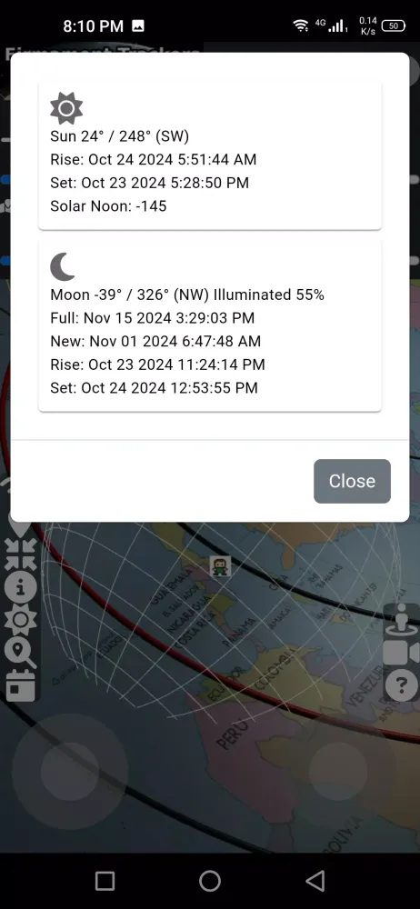 Flat Earth Firmament Trackers سکرین شاٹس