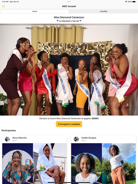 Miss Diamond Cameroon iPad  Ekran Görüntüleri