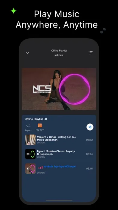 Capturas de tela do Offline Music Player: Music EQ