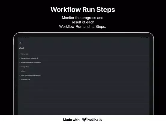 ActionsHub - GitHub Actions iPad Screenshots