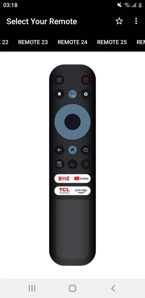 Ảnh chụp màn hình của TCL TV Remote