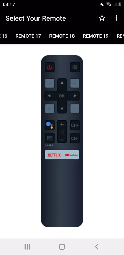 Ảnh chụp màn hình của TCL TV Remote