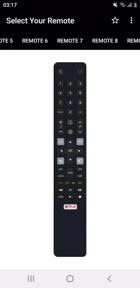 Ảnh chụp màn hình của TCL TV Remote
