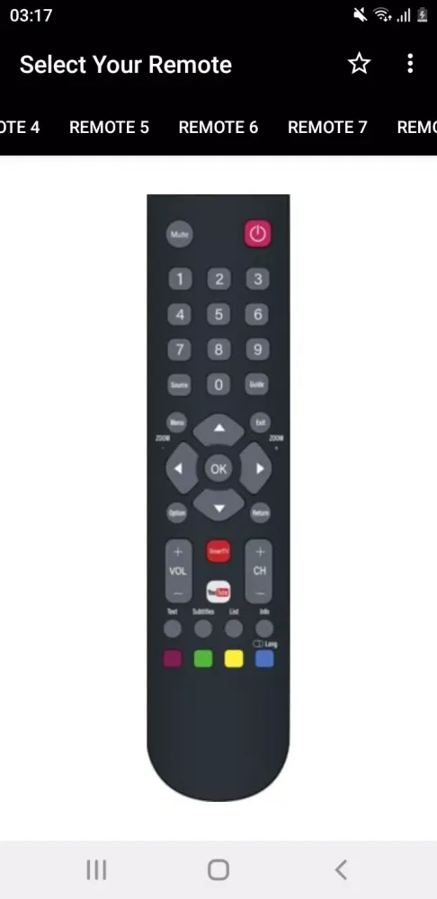 Ảnh chụp màn hình của TCL TV Remote