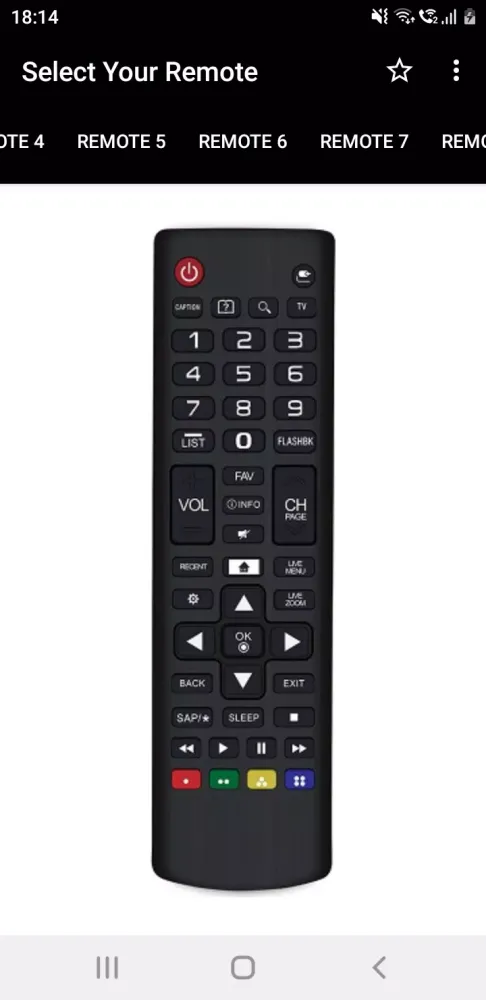 Zrzuty ekranu WebOS TV Remote