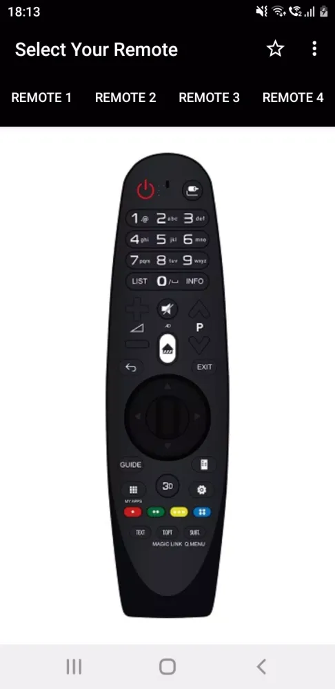 Zrzuty ekranu WebOS TV Remote