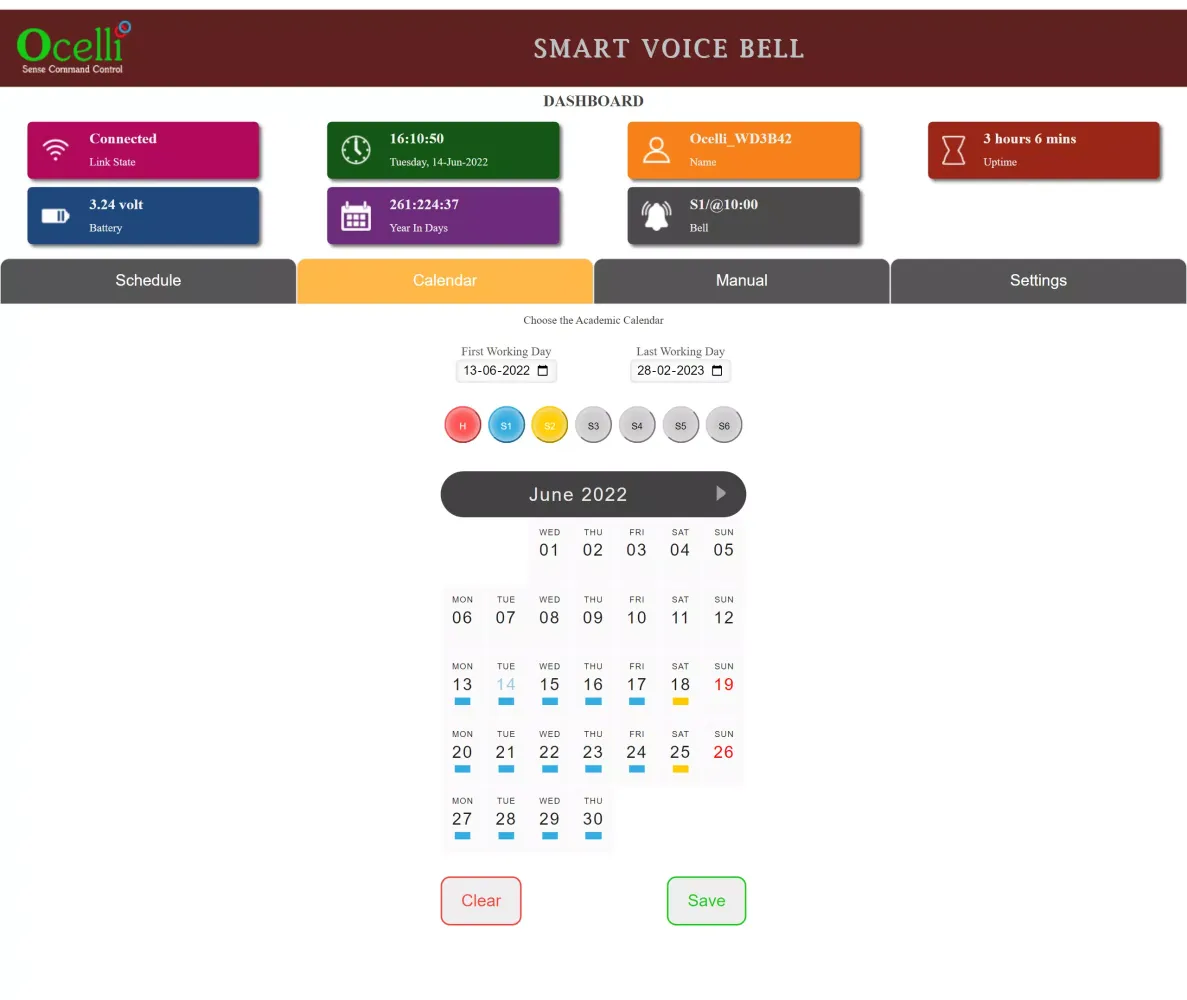 Zrzuty ekranu Ocelli Smart Bell