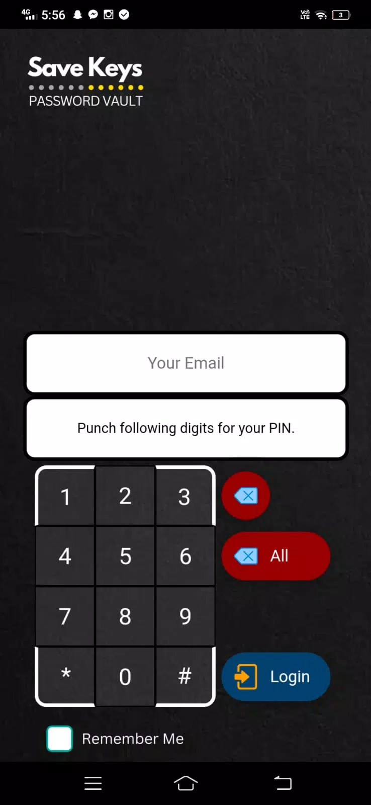 Save Keys Screenshots