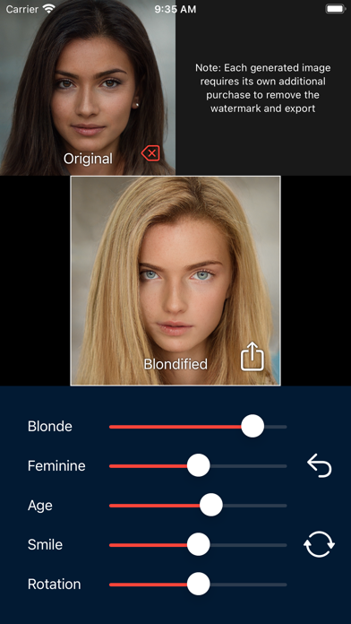 Blondify Ekran Görüntüleri