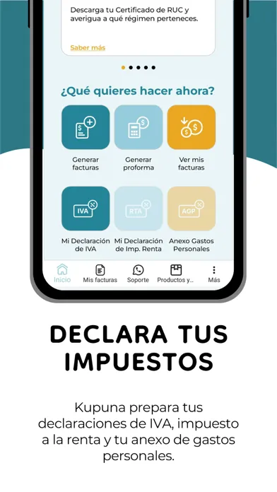 ภาพหน้าจอของ Kupuna Impuestos + Facturación