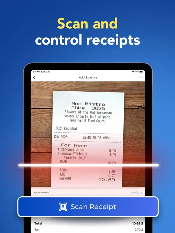 Invoice Fly - Receipt Maker iPad 应用截图