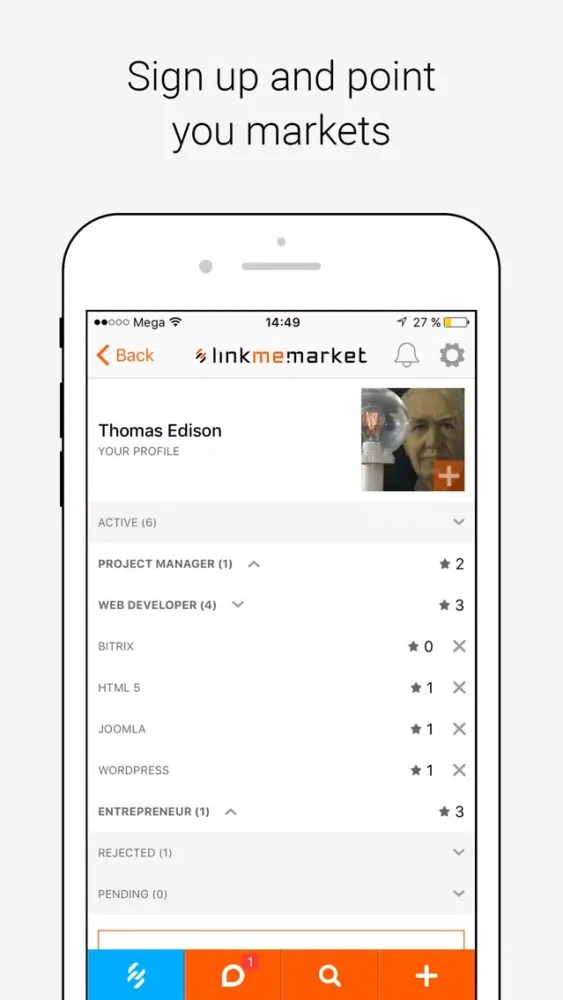 Ảnh chụp màn hình của linkme.market