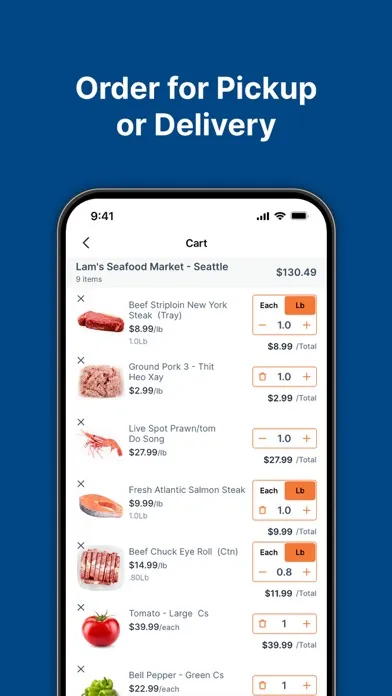 Lam's Seafood Markets スクリーンショット