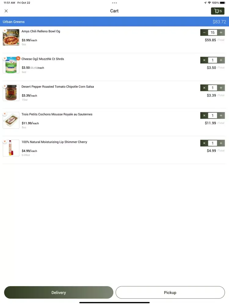 Urban Greens Co-op Market iPad 应用截图