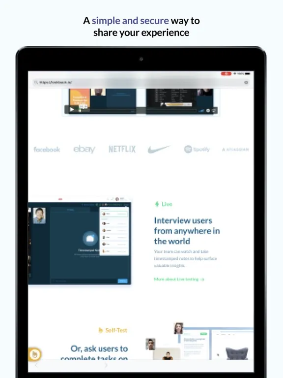 Lookback Participate iPad  স্ক্রিনশট