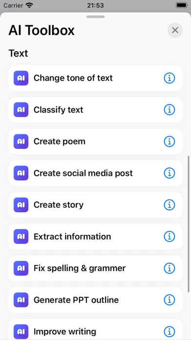 AI Shortcuts Actions Screenshots