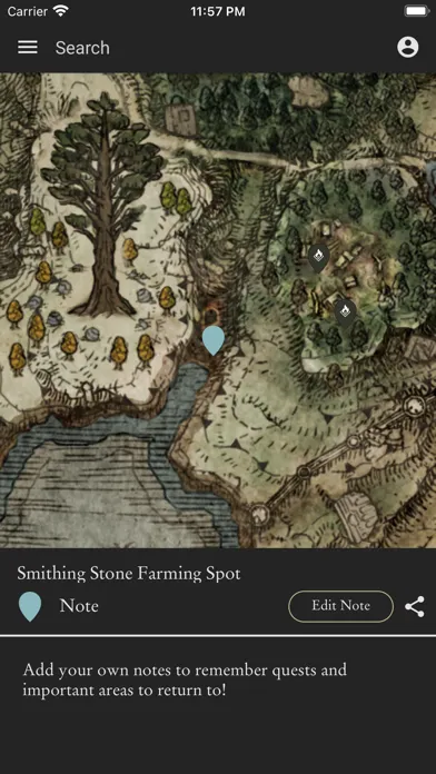 Capturas de pantalla de MapGenie: Elden Ring Map