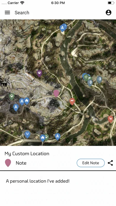 Zrzuty ekranu MapGenie: HZD Map