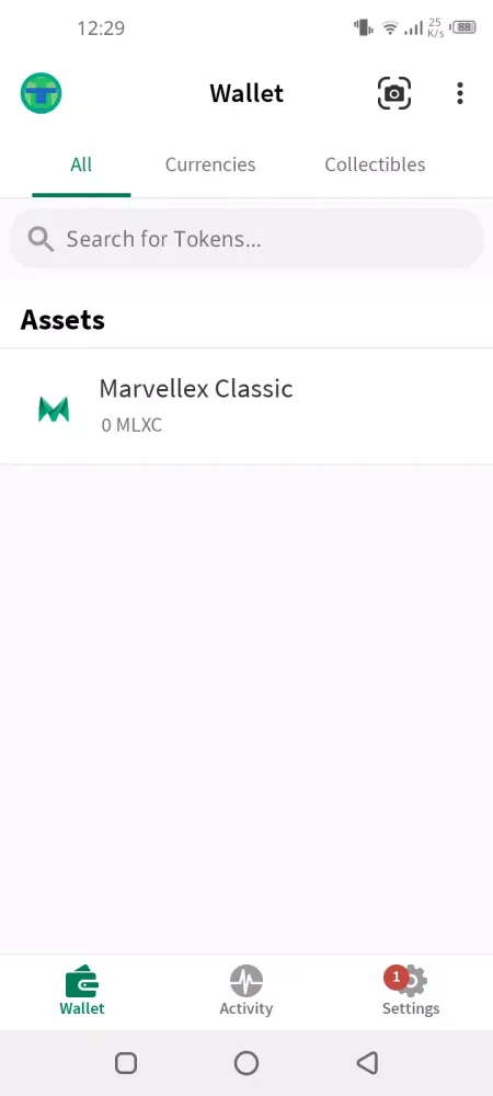 Marvellex Wallet スクリーンショット