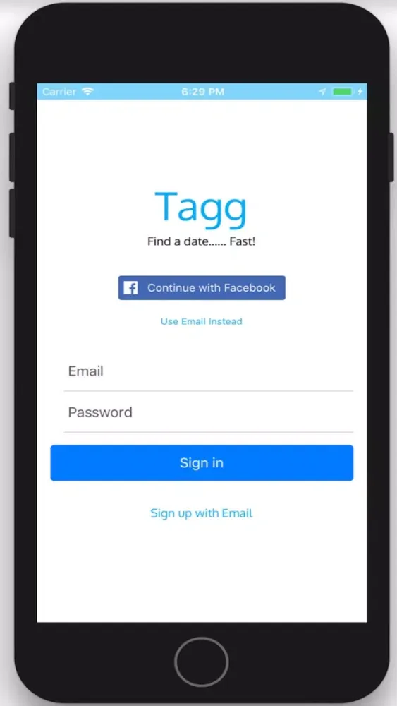 Tangkapan layar Tagg app