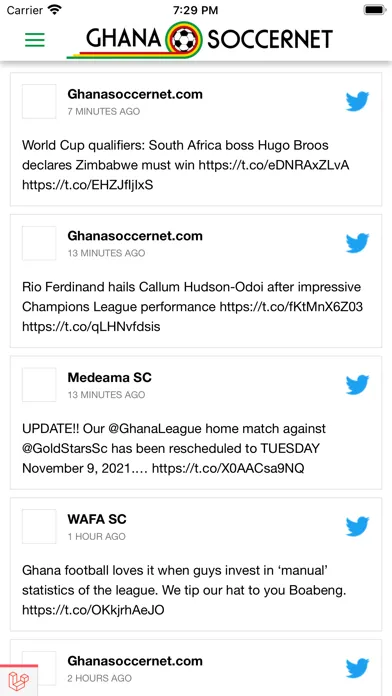 Screenshot di GhanaSoccerNet