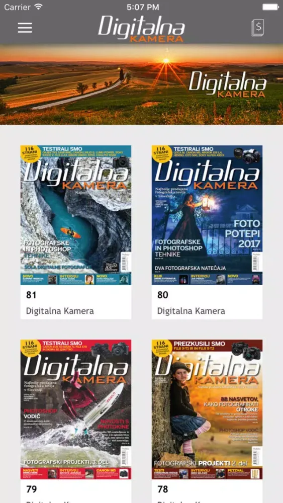 Zrzuty ekranu Digitalna Kamera