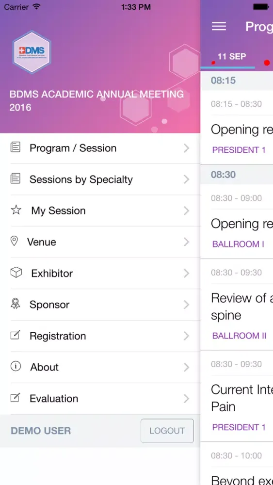 Screenshot di BDMS ACADEMIC ANNUAL MEETING
