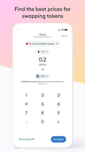 MetaMask Mobile Wallet スクリーンショット